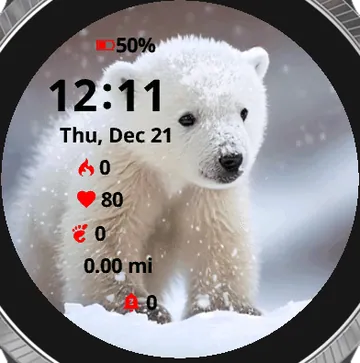 Puppy Bear Garmin watch face preview