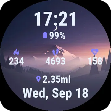 Pure Winter Garmin watch face preview