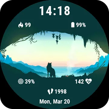 PureSilence Garmin watch face preview