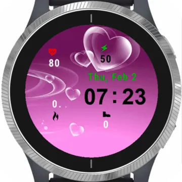 Purple Heart Garmin watch face preview