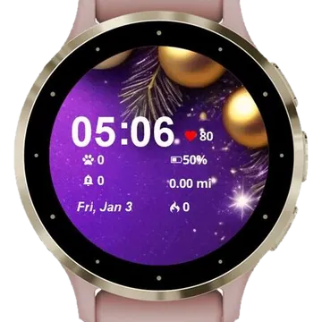 Purple Holiday Garmin watch face preview