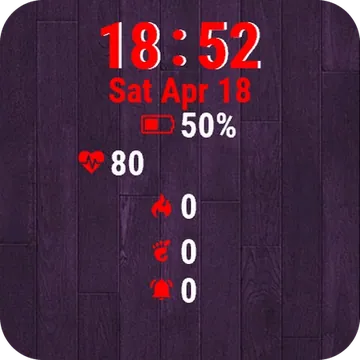 Purple Wood Garmin watch face preview