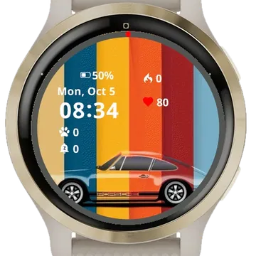 Racing Car Garmin watch face preview