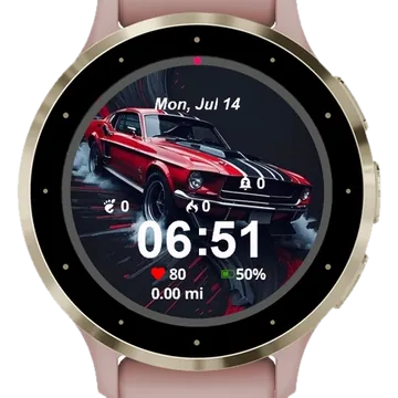 Racing Garmin watch face preview