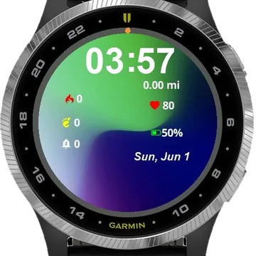 Radioactive Green Garmin watch face preview