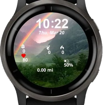 Rainbow Garmin watch face preview