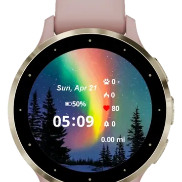 Rainbow photography nature Garmin watch face preview