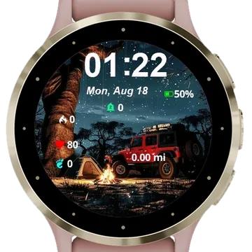Rainy Night Garmin watch face preview