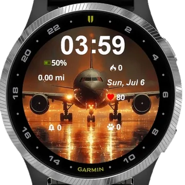 Ready for Takeoff Garmin watch face preview