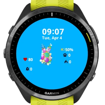 Realistic Easter Garmin watch face preview
