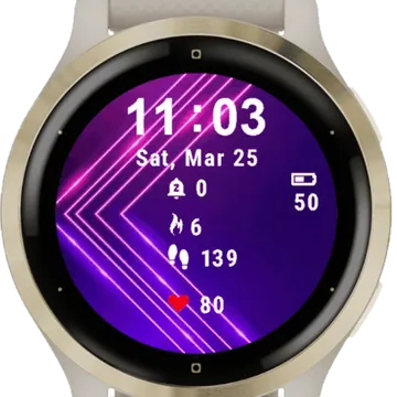 Realistic Style Lights Garmin watch face preview