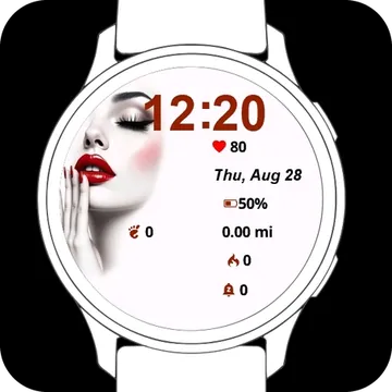 Red Allure Garmin watch face preview