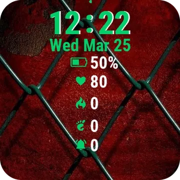 Red Black Garmin watch face preview