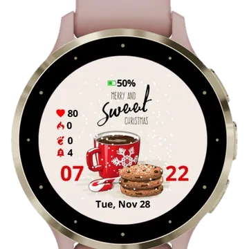 Red Cup of Coffee Garmin watch face preview