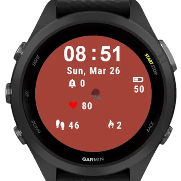 Red Flowers Garmin watch face preview