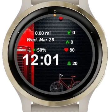 Red In The City Garmin watch face preview