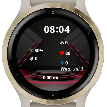 Red Light Podium Garmin watch face preview