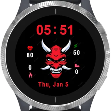 Red Mascot Garmin watch face preview