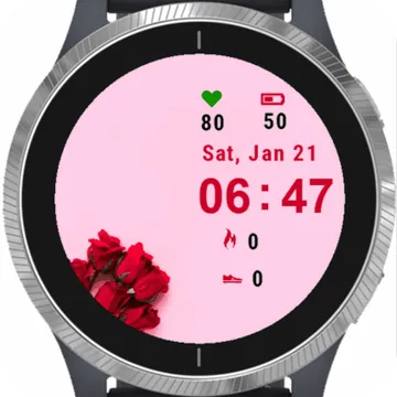 Red Roses Flower Garmin watch face preview