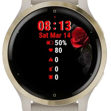 Red Roses Smoke Garmin watch face preview