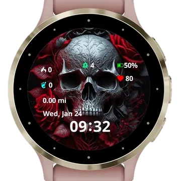 Red Skull Garmin watch face preview
