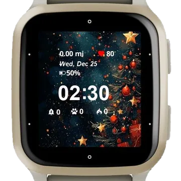 Red Tree Winter Garmin watch face preview