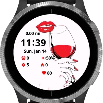 Red Wine Garmin watch face preview