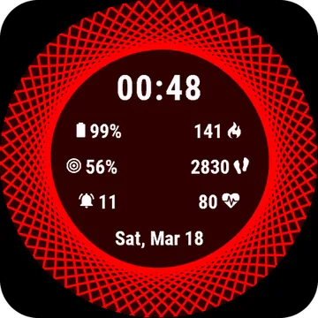 Redcircle Garmin watch face preview