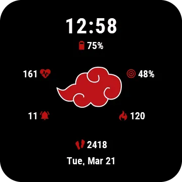 Redcloud Garmin watch face preview
