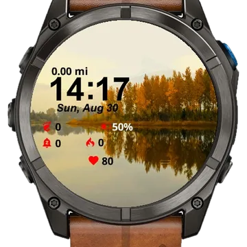 Reflection Water Garmin watch face preview