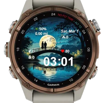 Reflections of Romance Garmin watch face preview