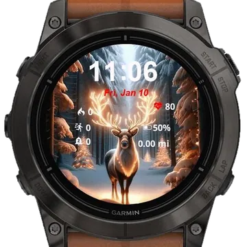 Reindeer Garmin watch face preview