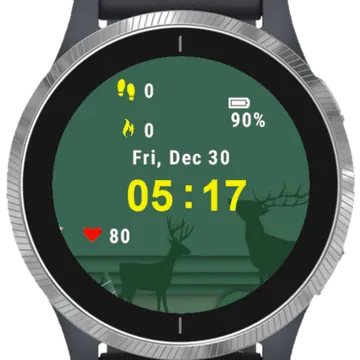 Reindeer Christmas Garmin watch face preview