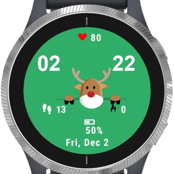Reindeer Garmin watch face preview