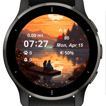 Relaxation by the lake Garmin watch face preview