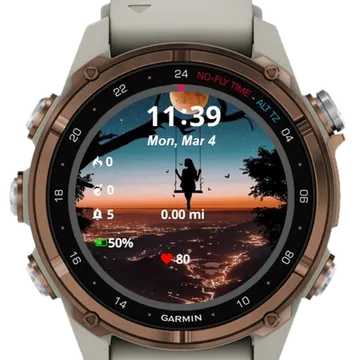 Relaxation Garmin watch face preview