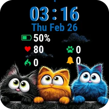 Retro Characters Garmin watch face preview