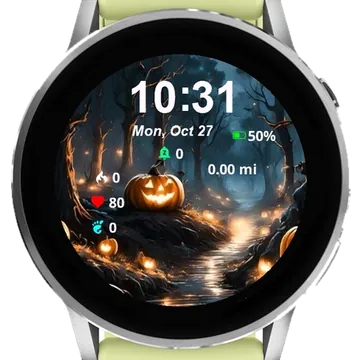 River Halloween Garmin watch face preview