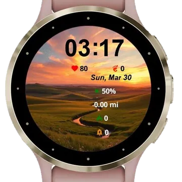 River of Light Garmin watch face preview