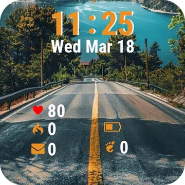 Road Leading To Lake Garmin watch face preview