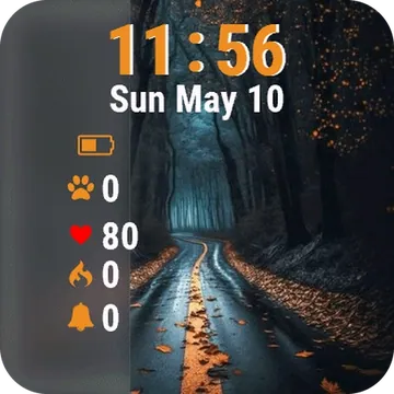 Road Leaves Garmin watch face preview