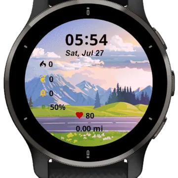 Road Through Mountain Garmin watch face preview