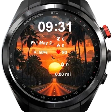 Road to the Sunset Garmin watch face preview