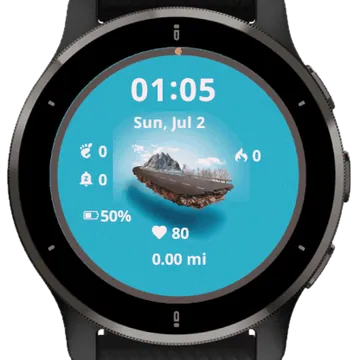 Road With Mountain Garmin watch face preview
