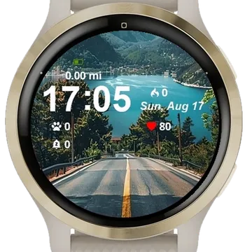 Road Garmin watch face preview