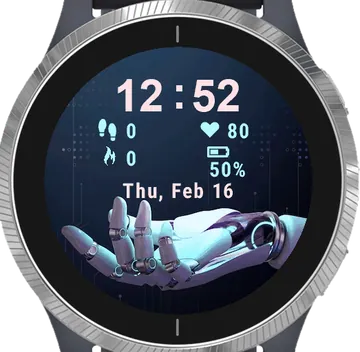 Robot Hand Garmin watch face preview