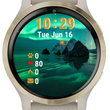 Rock Middle Body Water Garmin watch face preview