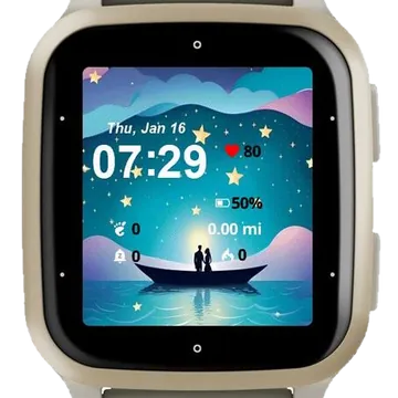 Romance Under the Stars Garmin watch face preview