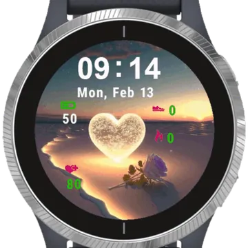 Romantic Date Garmin watch face preview