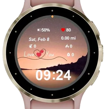 Romantic Night Sky Garmin watch face preview